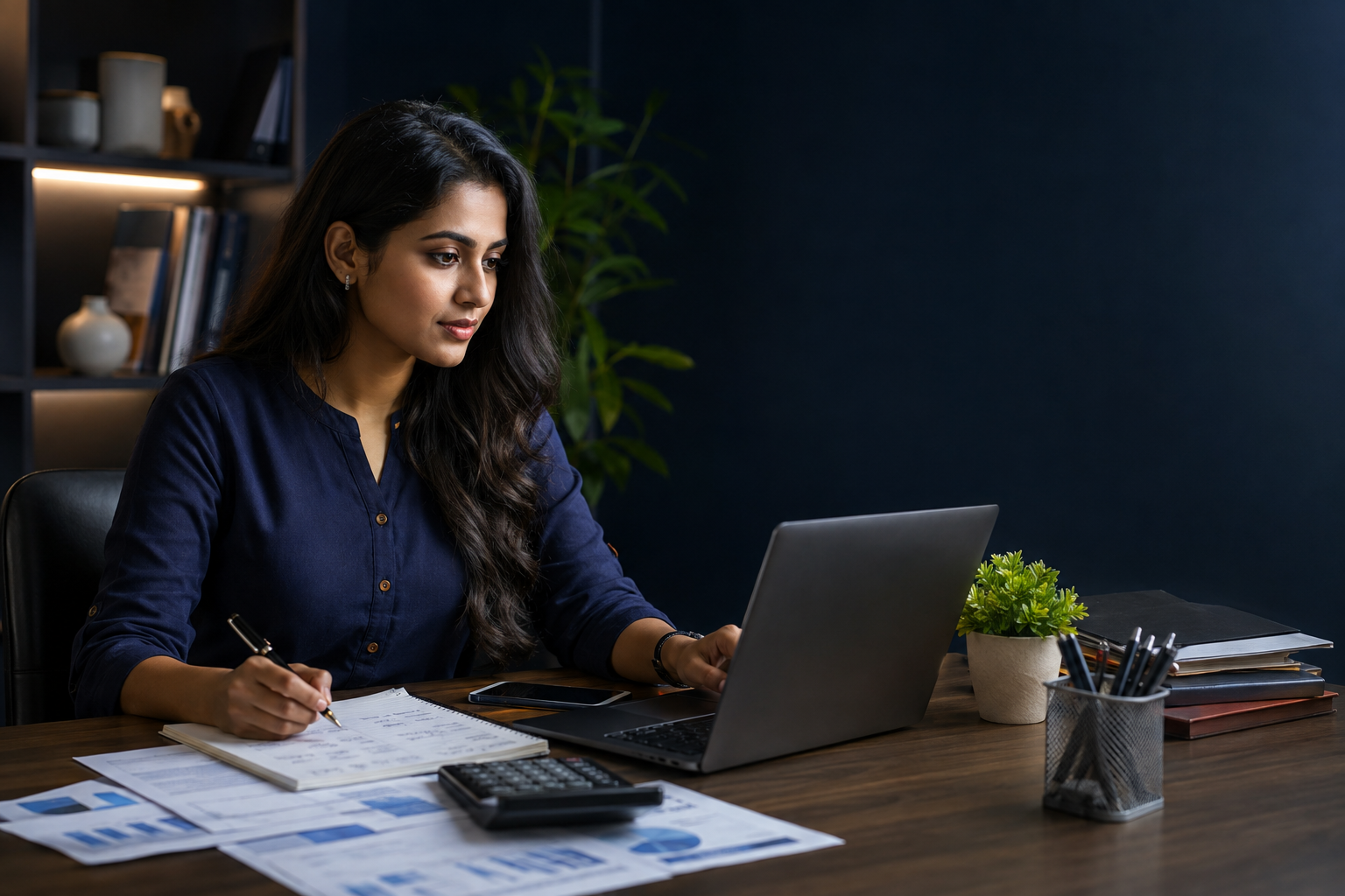 Professional reviewing income and financial documents for a home loan